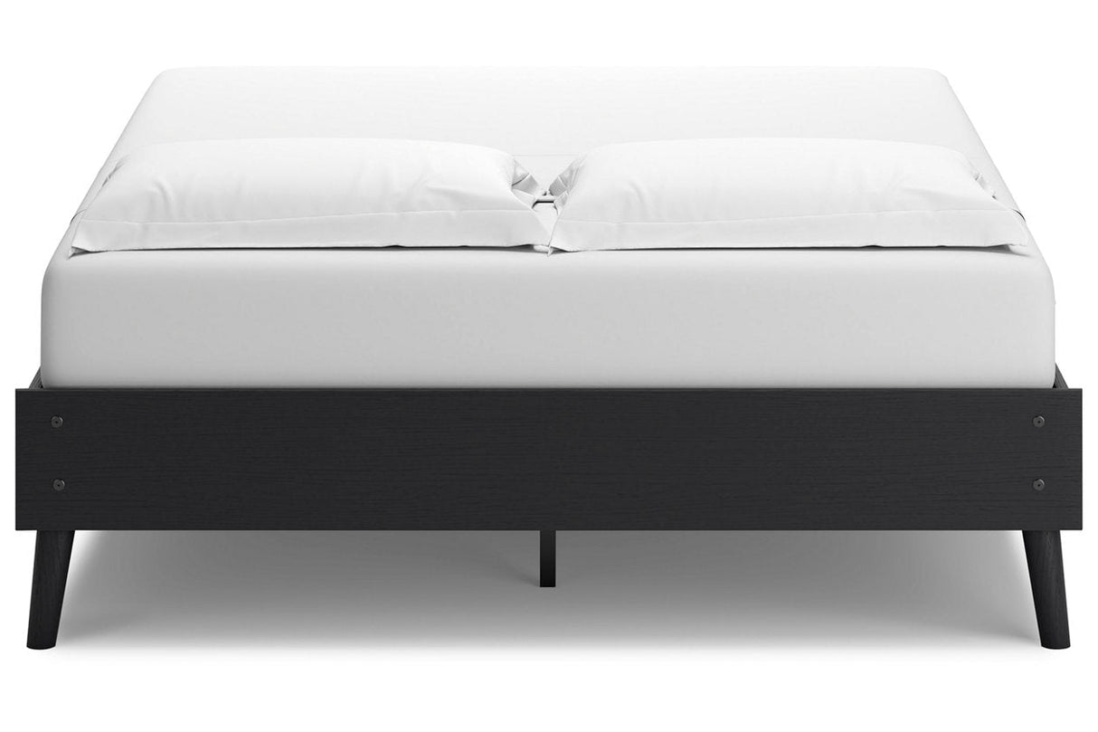 Charlang Black Queen Platform Bed