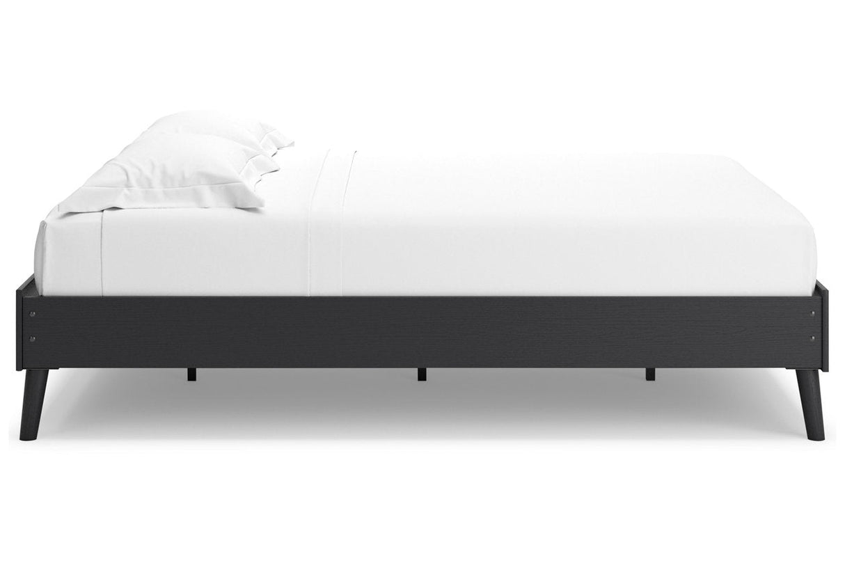 Charlang Black Queen Platform Bed