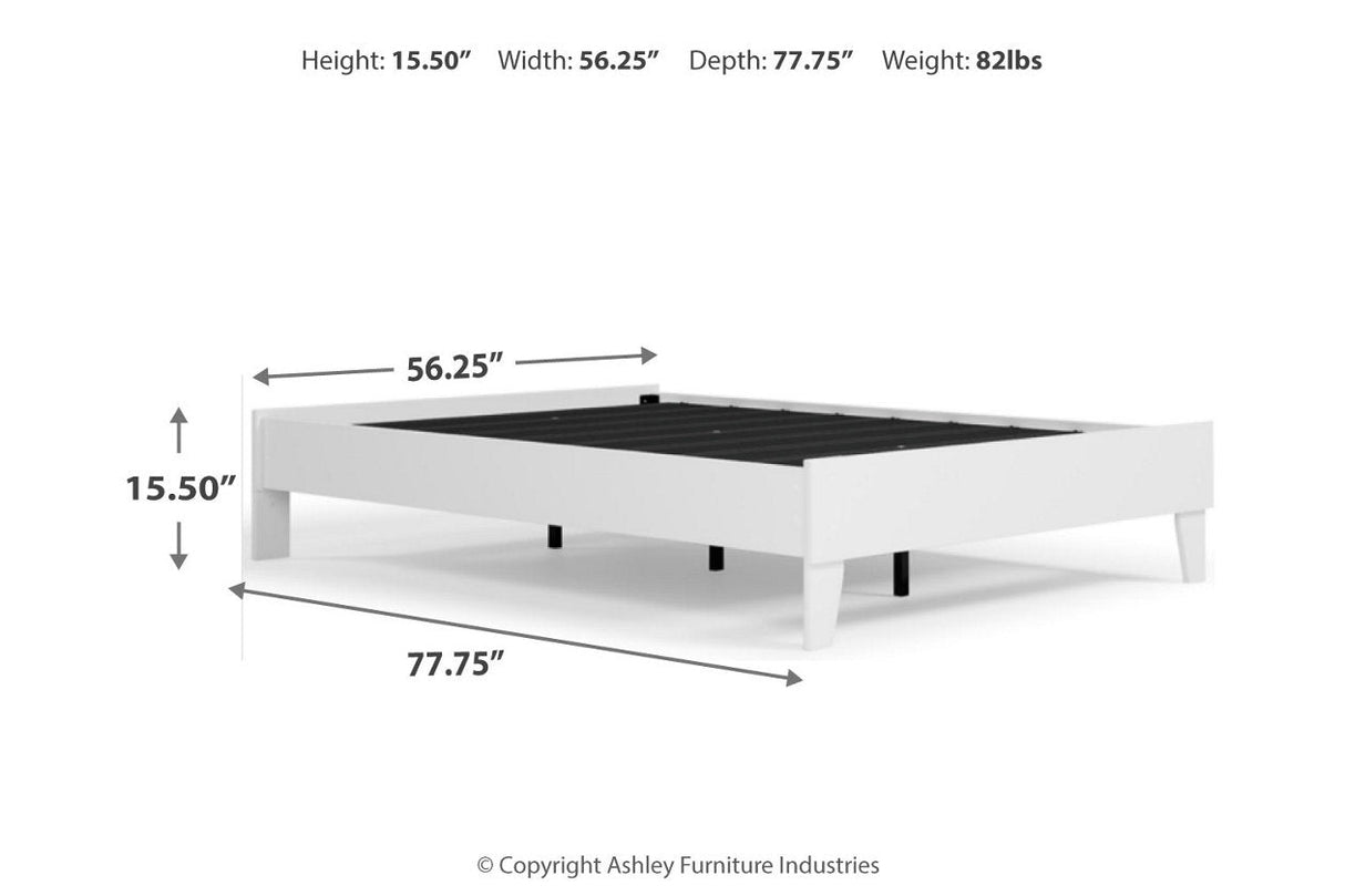 Piperton White Full Platform Bed