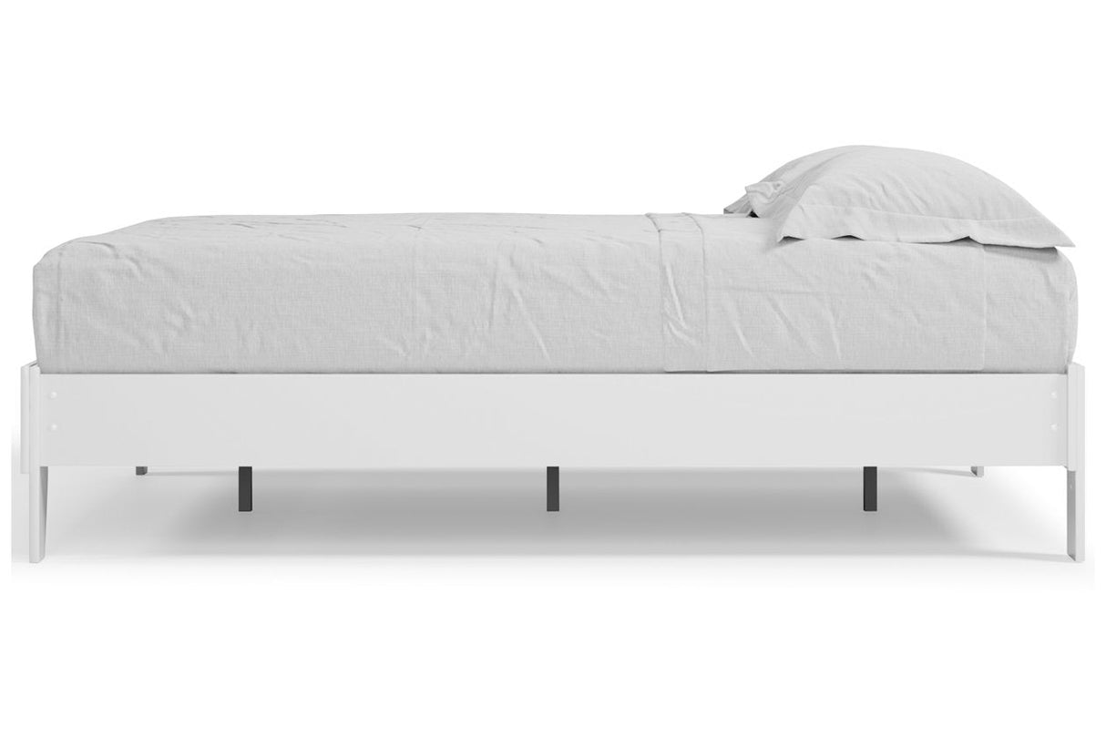 Piperton White Queen Platform Bed