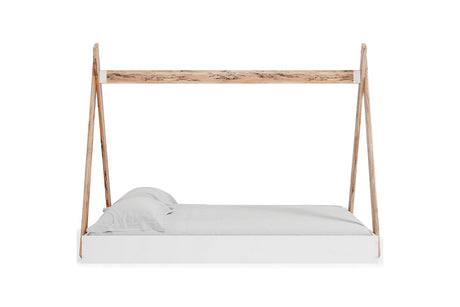 Piperton Two-tone Brown/White Full Tent Bed by Ashley at Eve Furniture