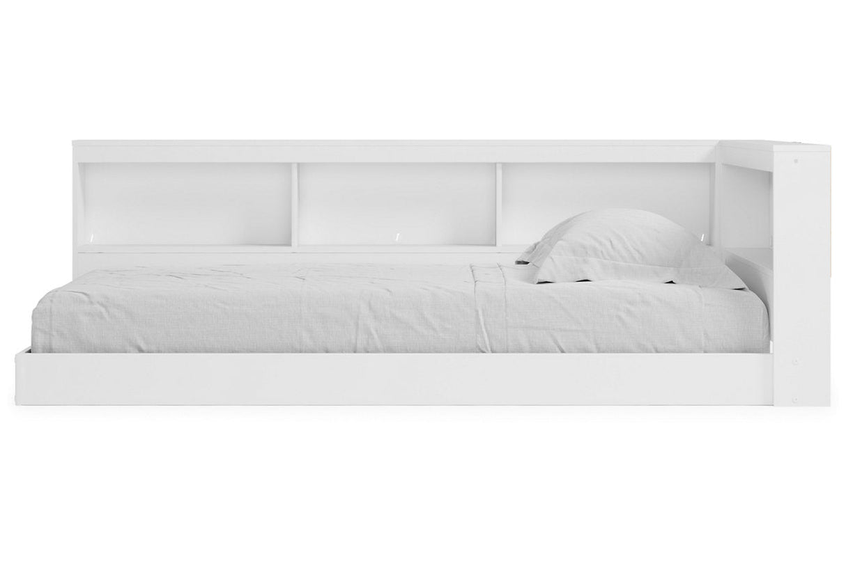 Piperton White Twin Bookcase Storage Bed