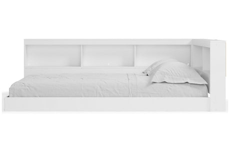 Piperton White Full Bookcase Corner Storage Bed by Ashley at Eve Furniture