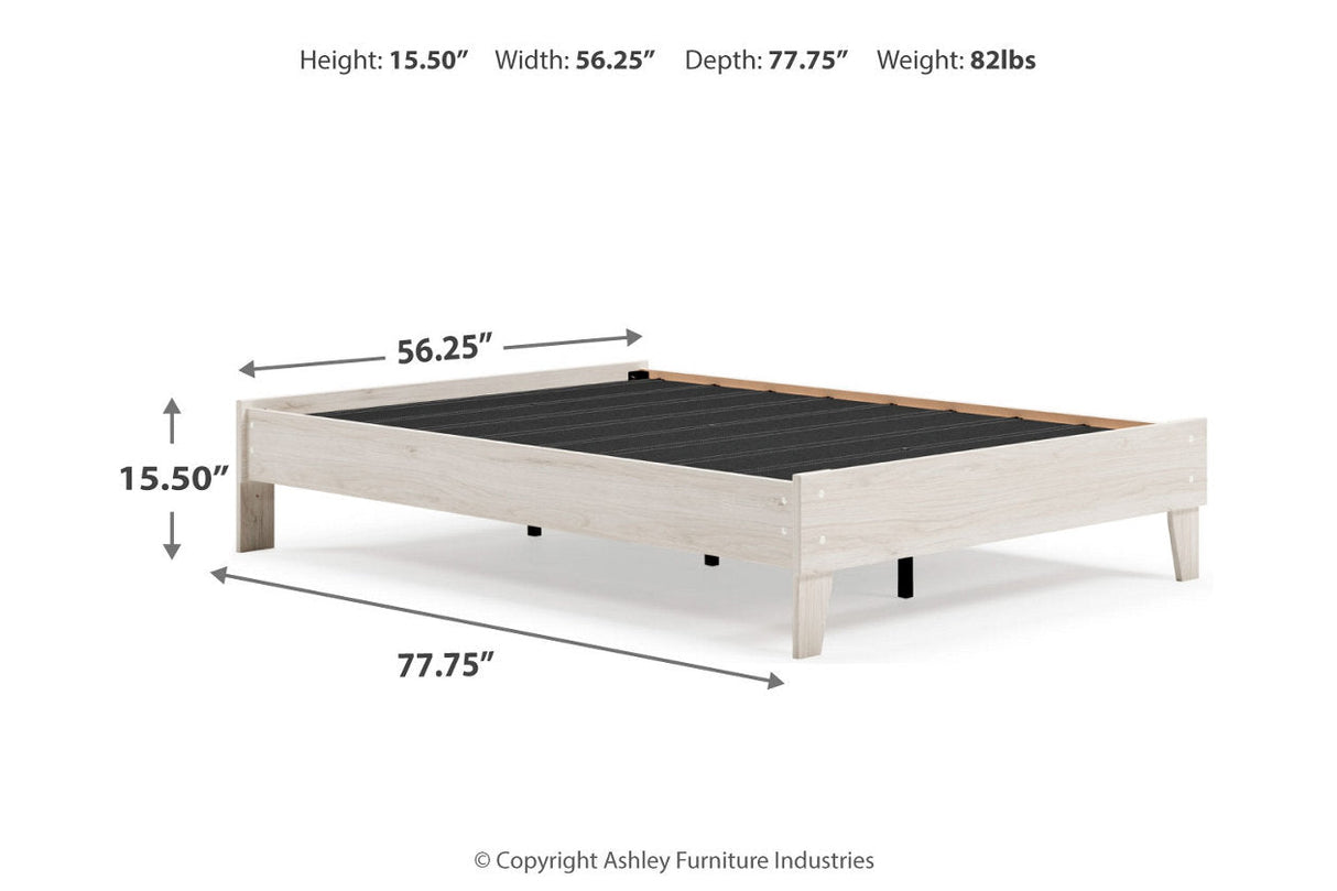 Socalle Light Natural Full Platform Bed