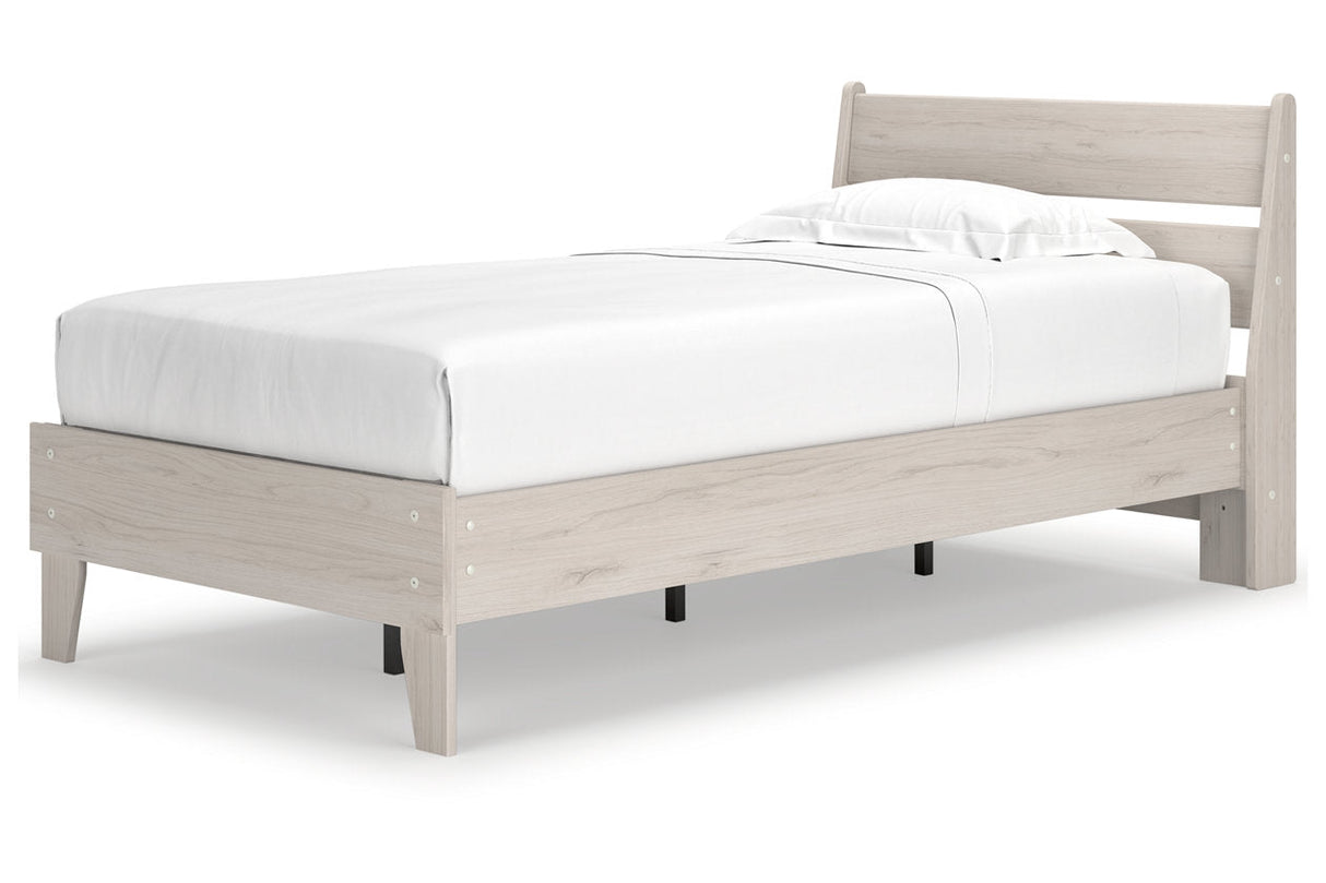 Socalle Natural Twin Panel Platform Bed