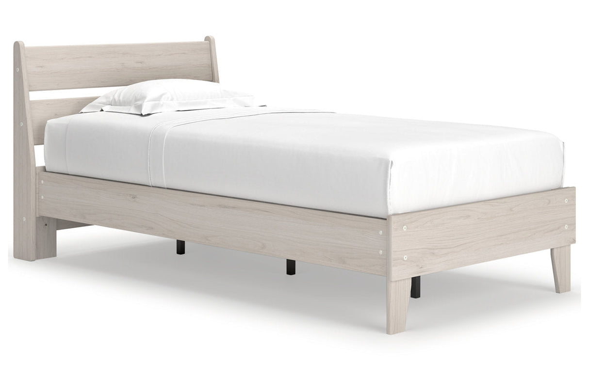 Socalle Natural Twin Panel Platform Bed