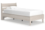 Socalle Natural Twin Panel Platform Bed