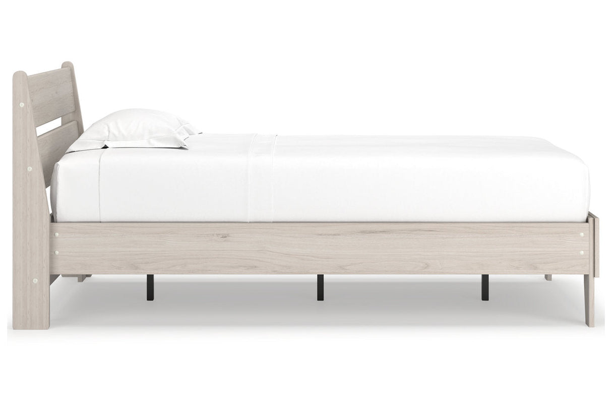 Socalle Natural Twin Panel Platform Bed