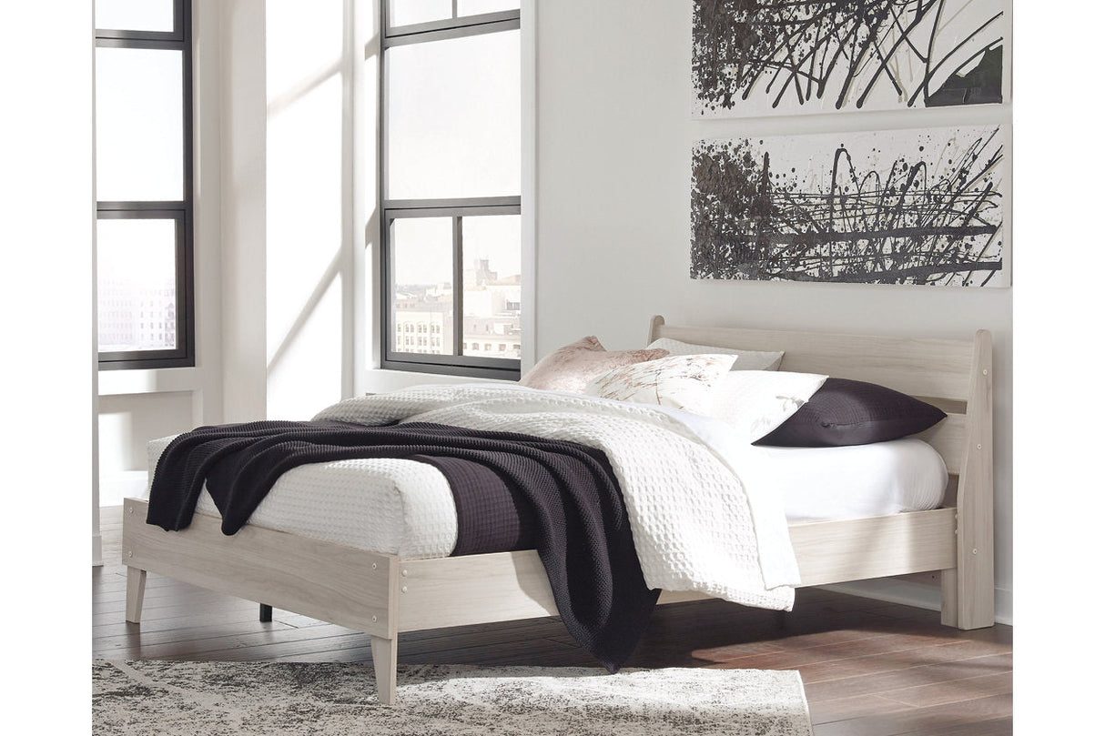 Socalle Natural Queen Panel Platform Bed