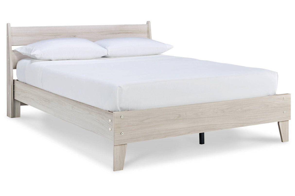 Socalle Natural Queen Panel Platform Bed