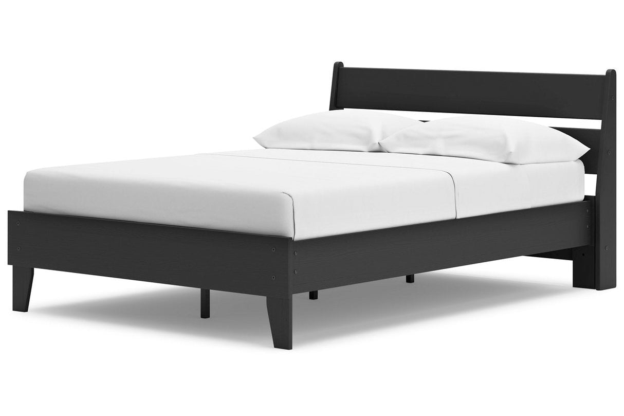 Socalle Black Full Panel Platform Bed