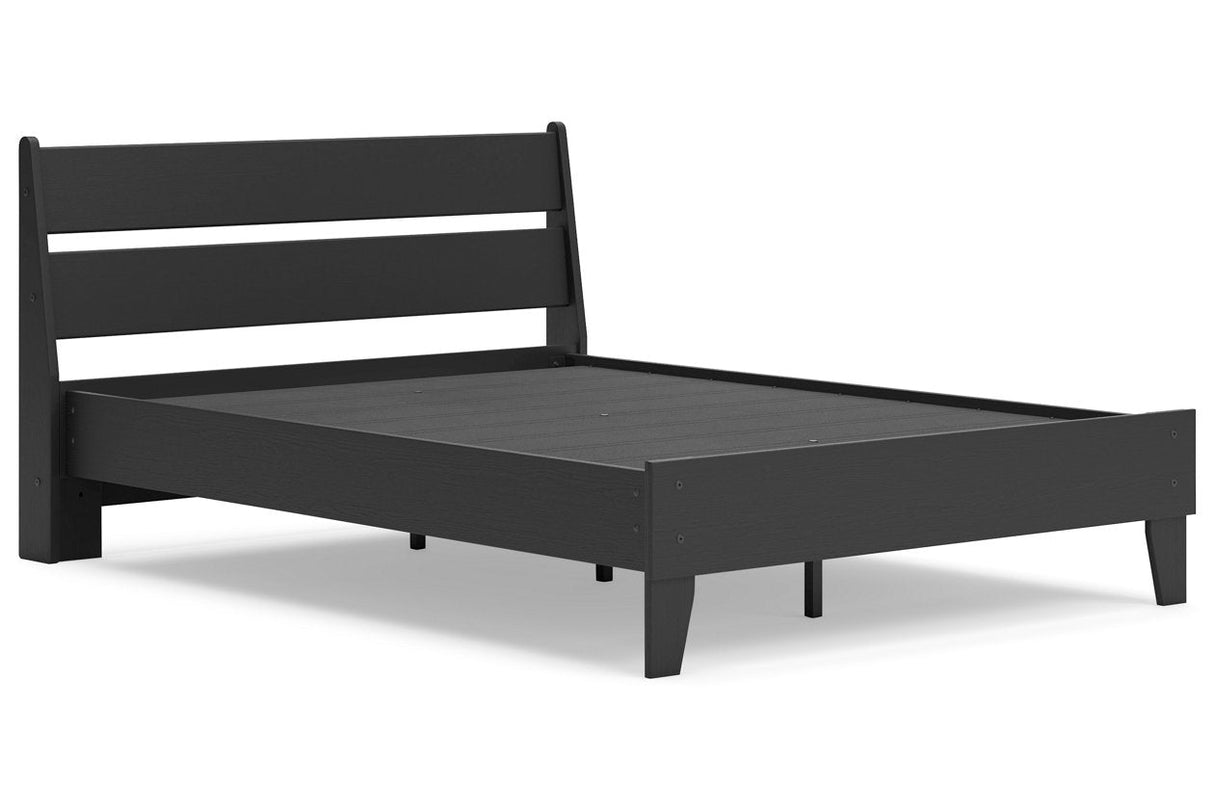 Socalle Black Full Panel Platform Bed