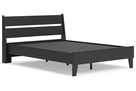 Socalle Black Full Panel Platform Bed