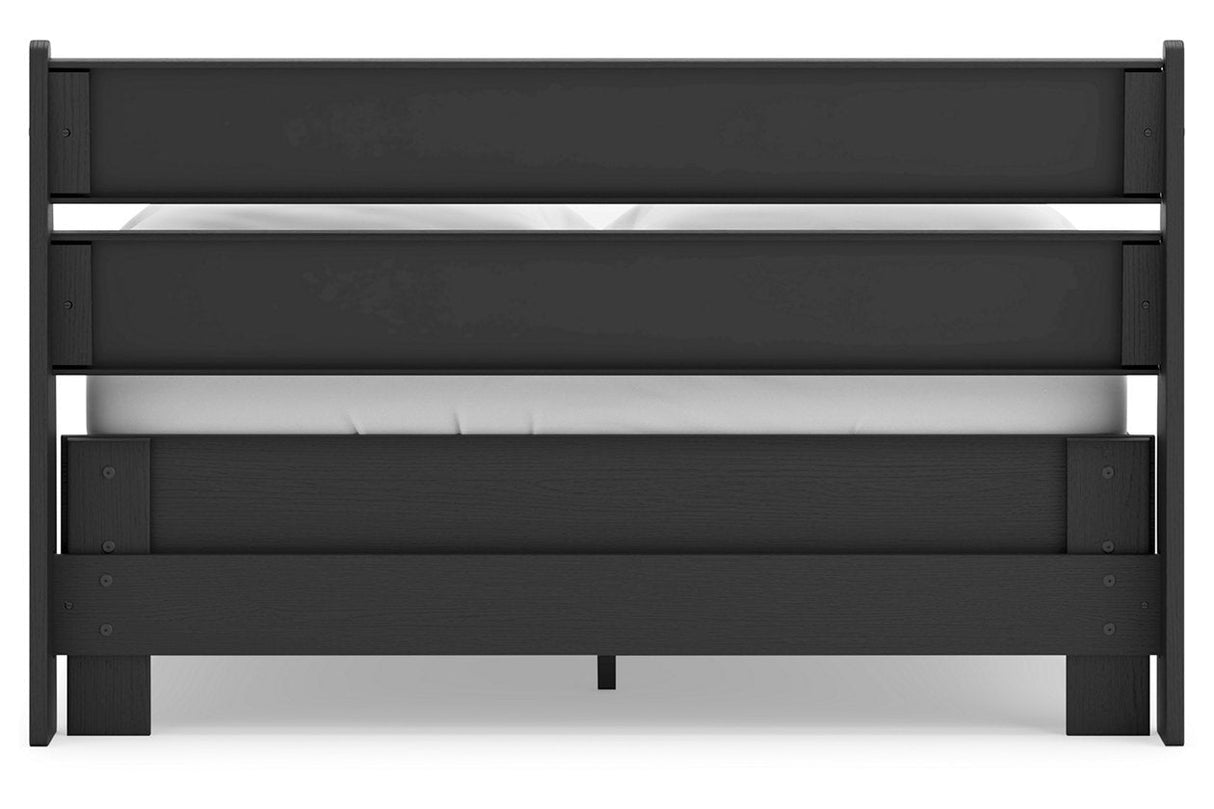 Socalle Black Full Panel Platform Bed