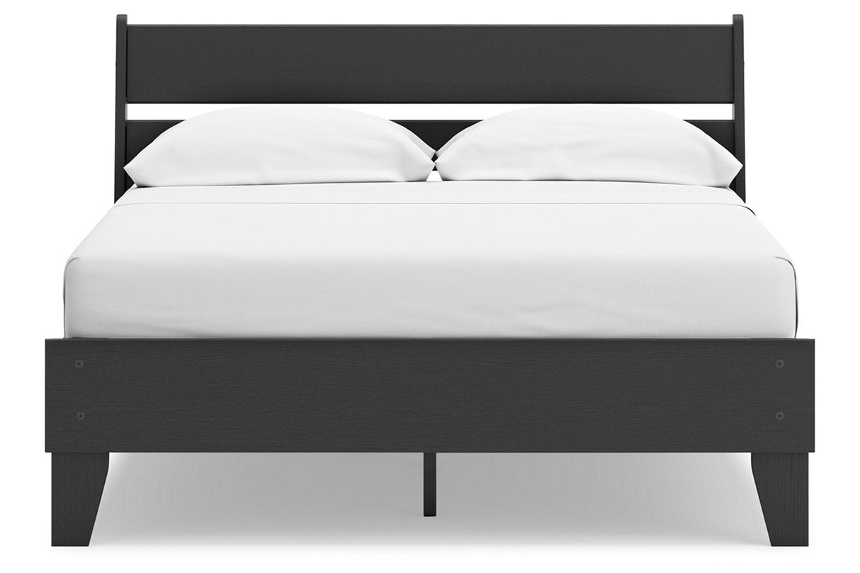 Socalle Black Full Panel Platform Bed