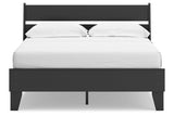 Socalle Black Full Panel Platform Bed