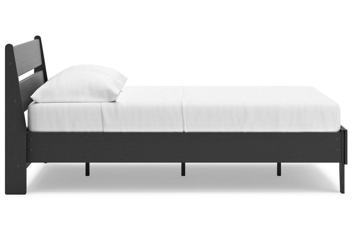 Socalle Black Full Panel Platform Bed