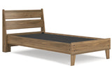 Deanlow Honey Twin Platform Panel Bed