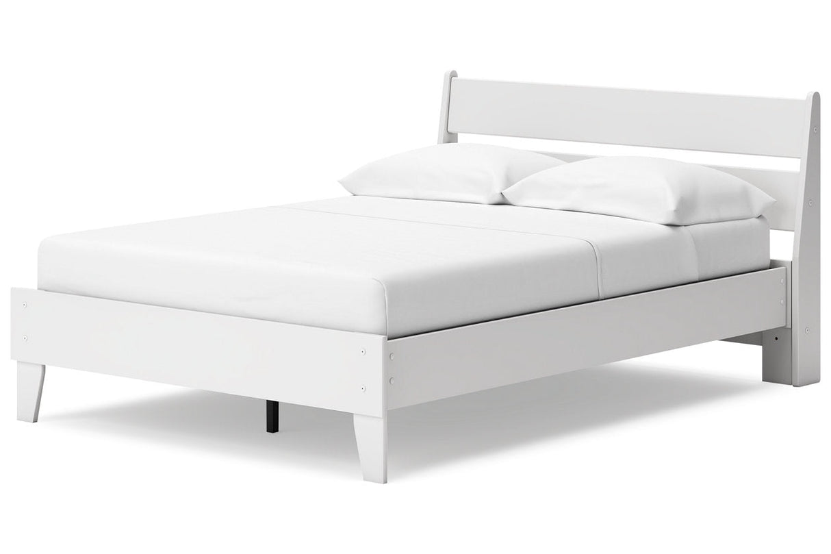 Socalle Two-tone Full Panel Platform Bed