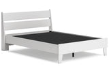 Socalle Two-tone Full Panel Platform Bed