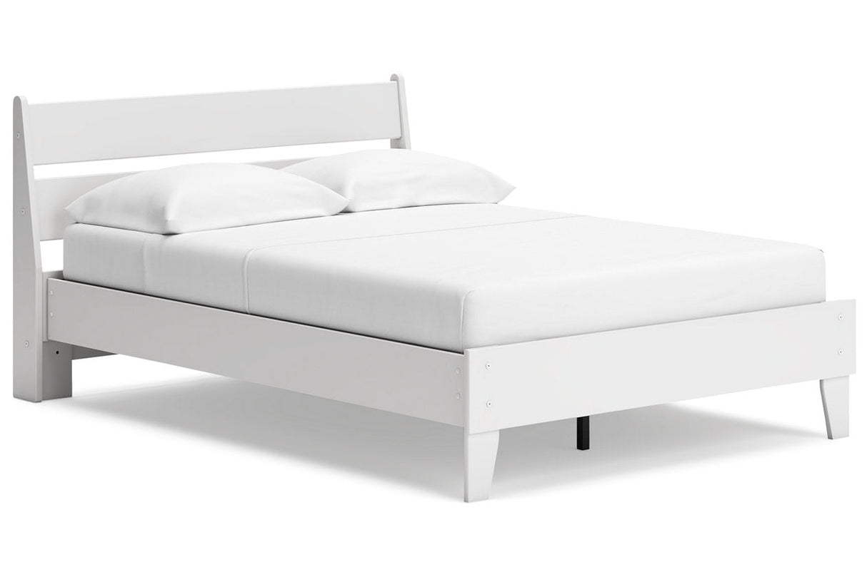 Socalle Two-tone Full Panel Platform Bed