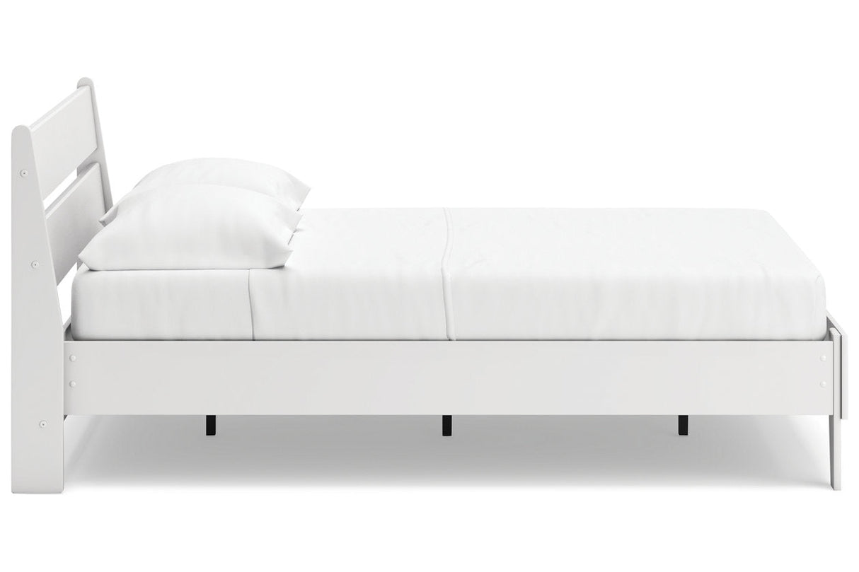 Socalle Two-tone Full Panel Platform Bed