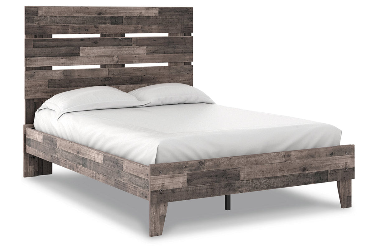 Neilsville Multi Gray Full Panel Platform Bed