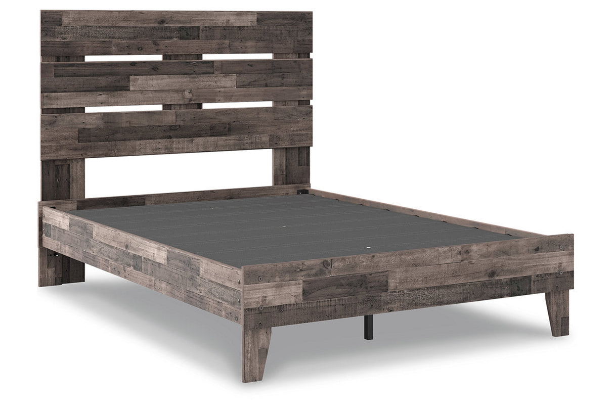 Neilsville Multi Gray Full Panel Platform Bed