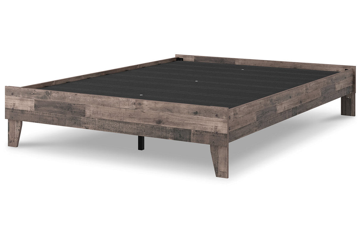 Neilsville Multi Gray Queen Platform Bed