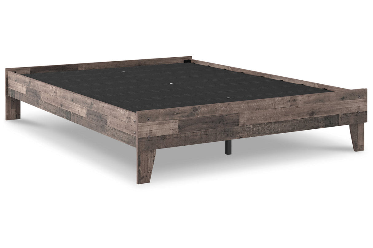 Neilsville Multi Gray Queen Platform Bed