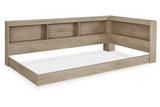 Oliah Natural Twin Bookcase Storage Bed