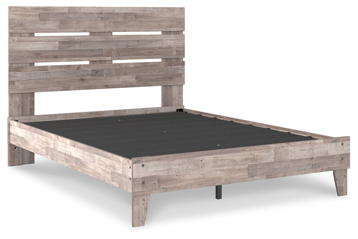 Neilsville Whitewash Queen Panel Platform Bed