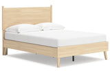 Cabinella Tan Full Platform Panel Bed