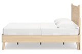 Cabinella Tan Full Platform Panel Bed