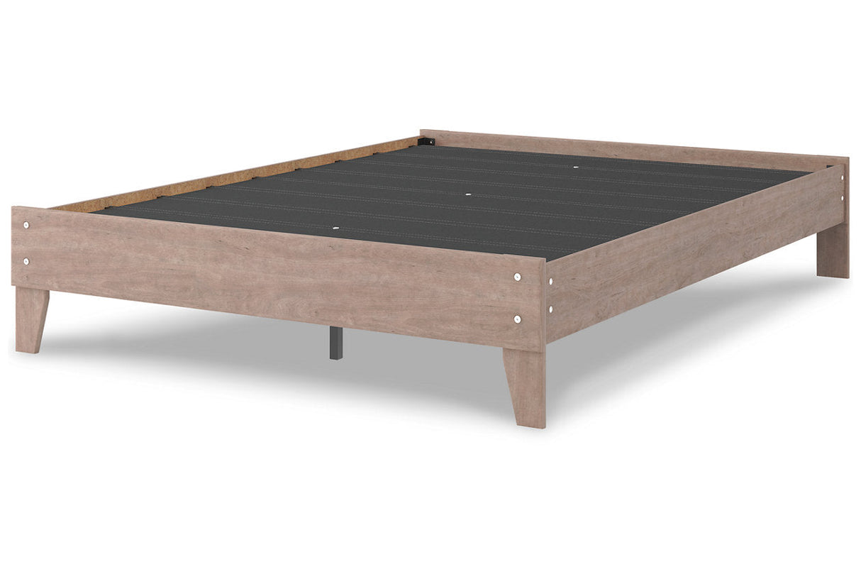 Flannia Gray Queen Platform Bed