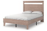 Flannia Gray Full Panel Platform Bed