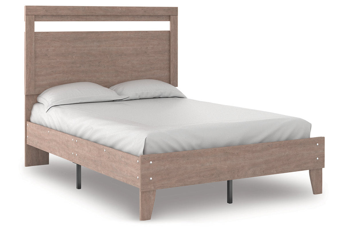 Flannia Gray Full Panel Platform Bed