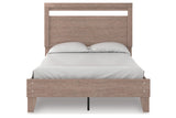 Flannia Gray Full Panel Platform Bed