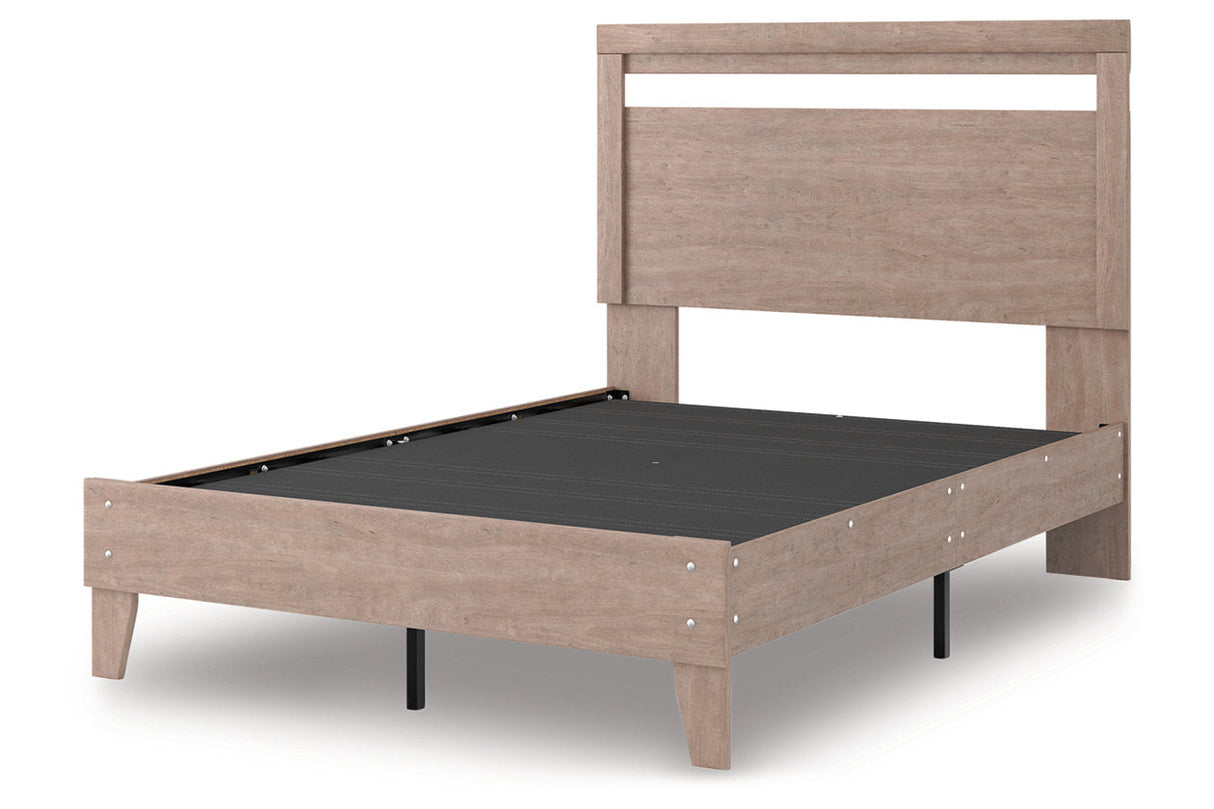 Flannia Gray Full Panel Platform Bed