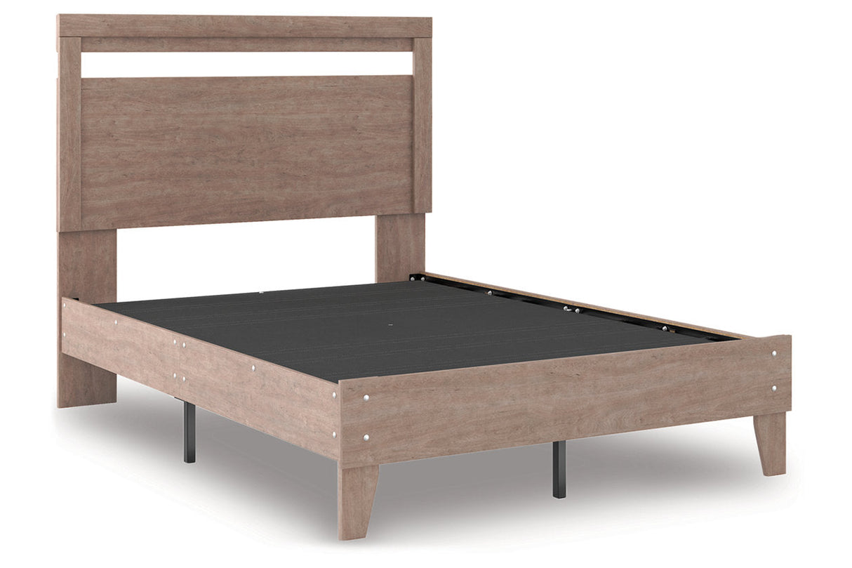 Flannia Gray Full Panel Platform Bed