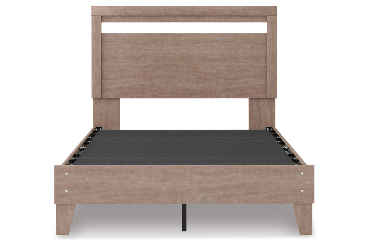 Flannia Gray Full Panel Platform Bed