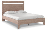 Flannia Gray Queen Panel Platform Bed