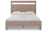 Flannia Gray Queen Panel Platform Bed