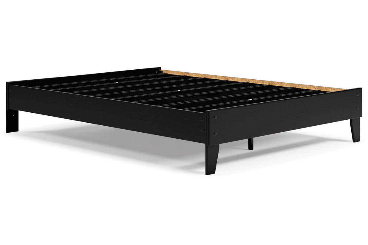 Finch Black Queen Platform Bed