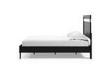 Finch Black/Brown Queen Panel Platform Bed