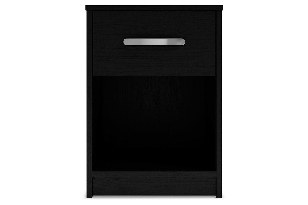 Finch Black Nightstand