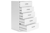 Flannia White Chest of Drawers