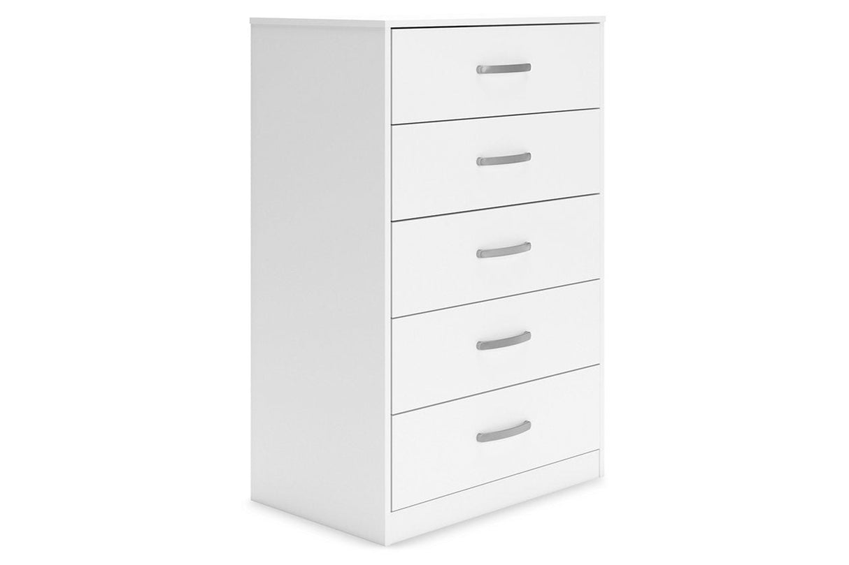 Flannia White Chest of Drawers