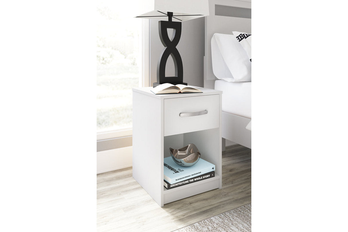 Flannia White Nightstand