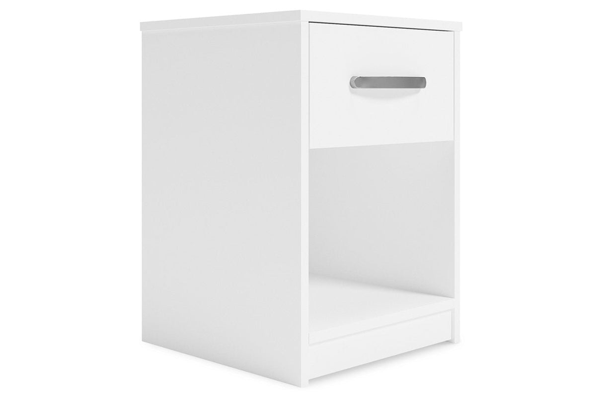 Flannia White Nightstand